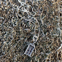 emelinepurcell.etsy.com | Don't Blink Doctor Who TARDIS Fine Silver Pendant with Sterling Silver Chain