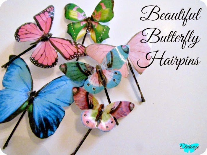 DIY Butterfly hairpins, Butterfly bobby pins