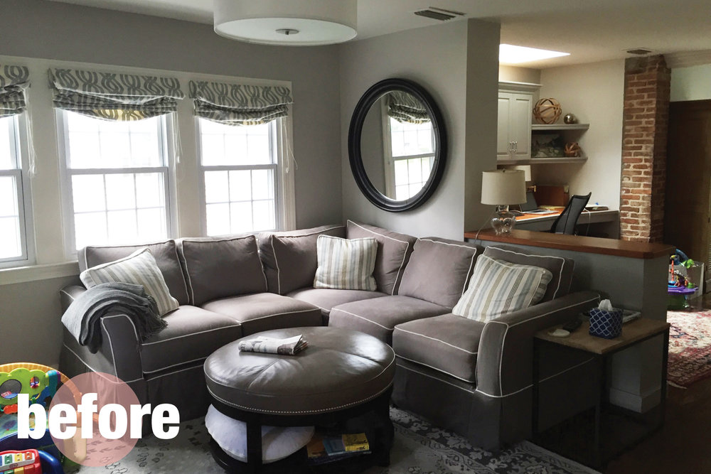 Antes de un salon alargado Antes de un salon alargado