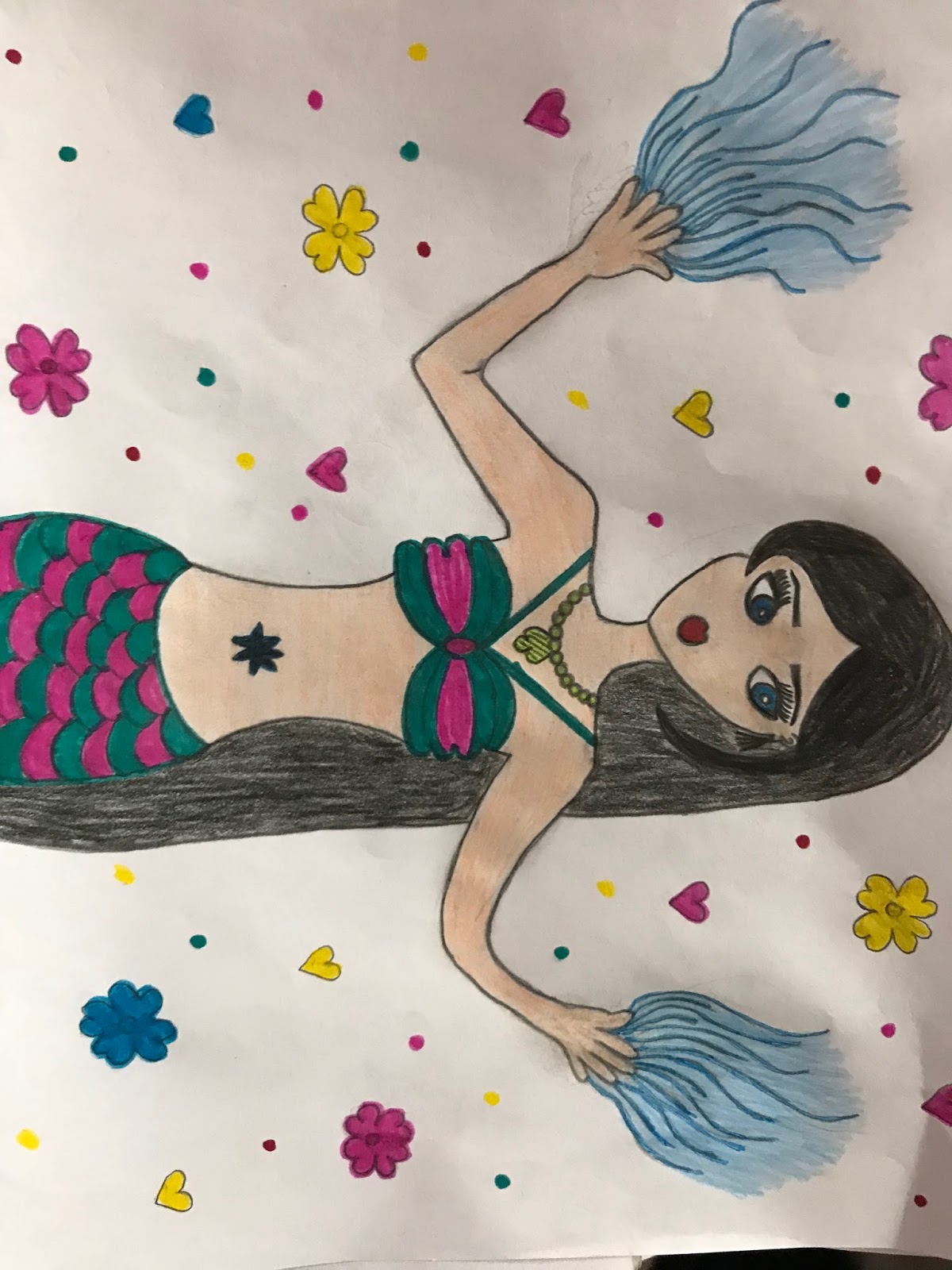 صور رسم عروسة البحر على طريقتى الخاصة عالم الكتب