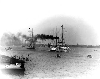 For the 1913 centennial of the War of 1812 Battle of Lake Erie, Wolverine towed the brig USS Niagara from port to port as part of the celebrations