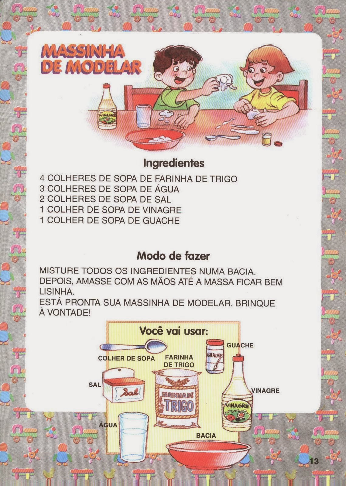 Livro Receita, jogos e brincadeira | Atividades Educativas