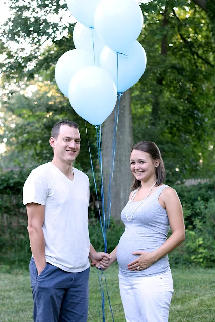 It's a boy! Balloon gender reveal!