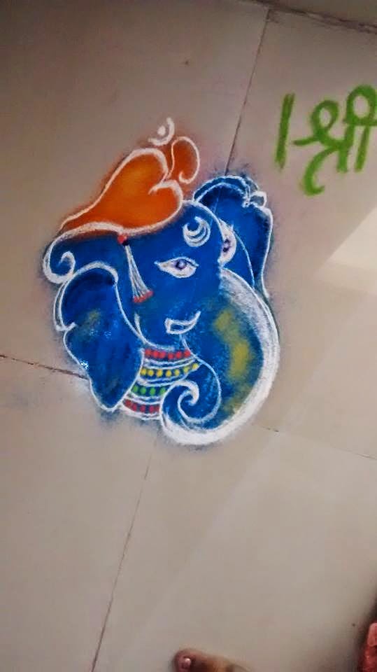 Ganesha Rangoli 34