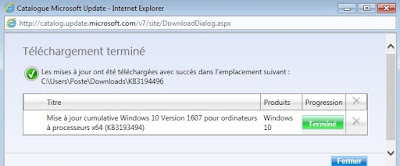 Windows 10 : KB 3194496 