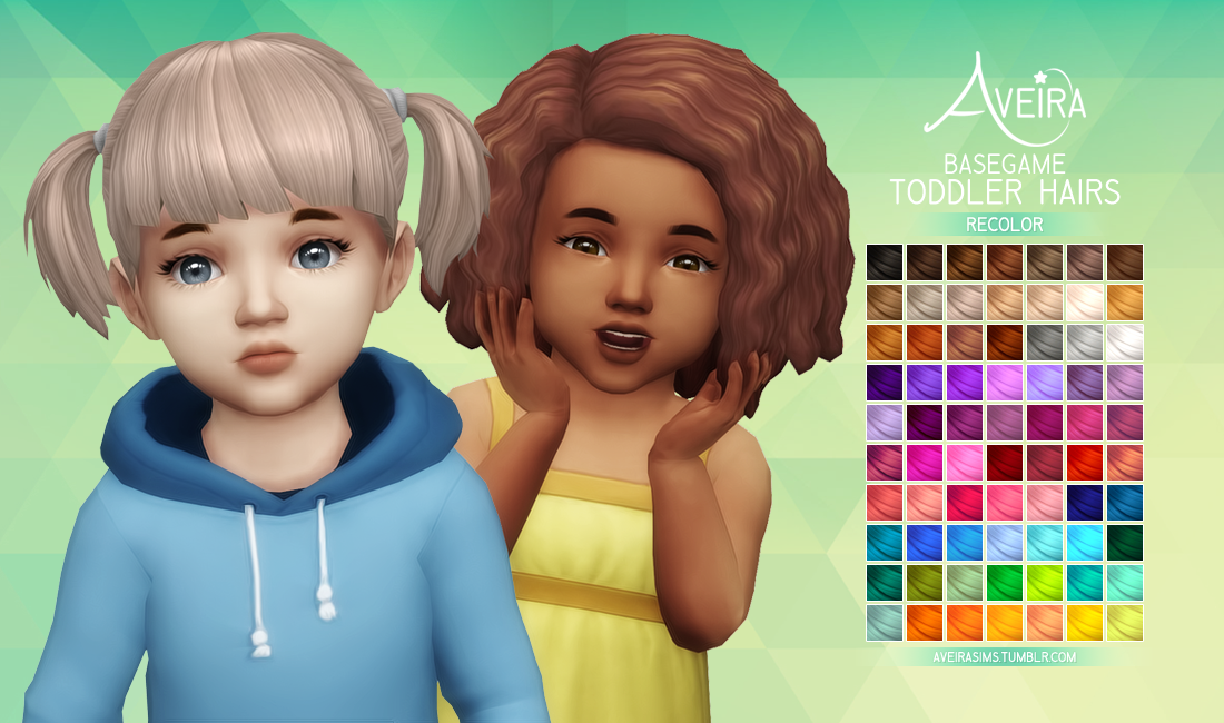 Skysims Hair Toddler 208-k | Toddler hair sims 4, Sims 