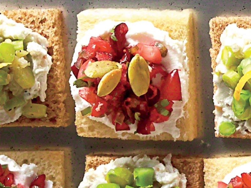 CranberryGoat Cheese Canapés Appetizers and Snack Recipes
