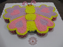 Pastel de cupcakes Mariposa