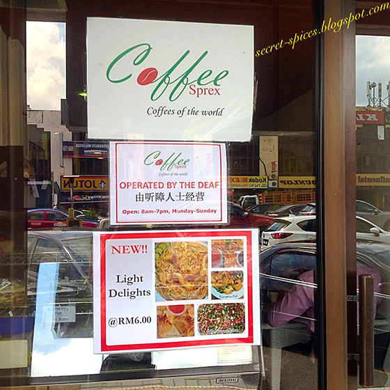 Deaf Operated Cafe, Coffee Sprex @ Petaling Jaya
