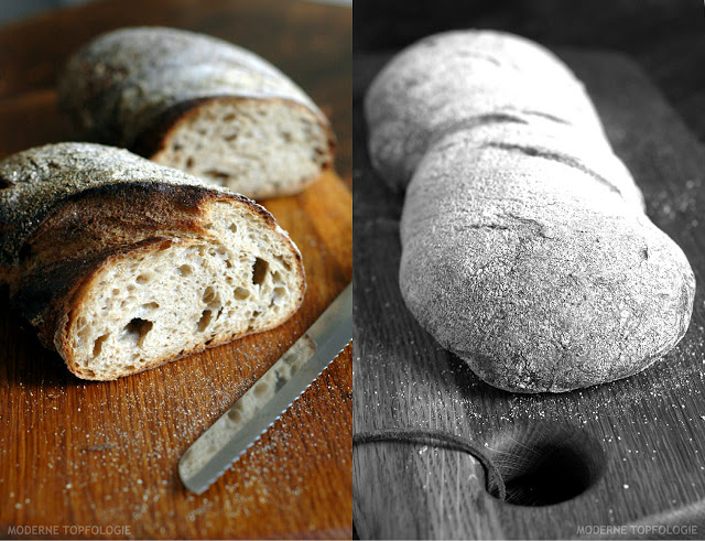 Links das Walliser Landbrot, rechts das Centovalli Dinkel aus der Bäckerei Ruß