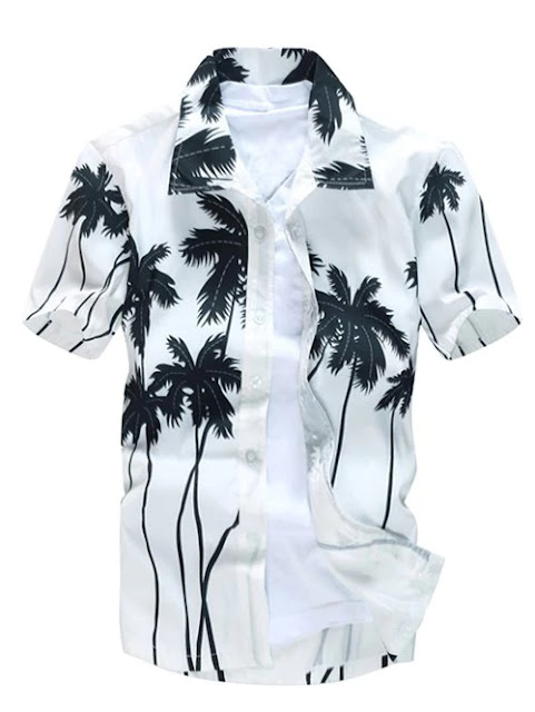 Short Sleeve Tree Printed Hawaiian Shirt