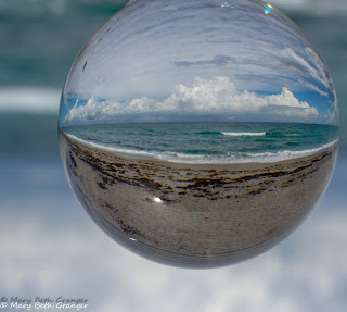 ocean through lensball photo by mbgphoto