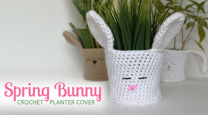 Darling bunny rabbit crochet planter cover tutorial -- perfect for spring and Easter! | The Inspired Wren Darling bunny rabbit crochet planter cover tutorial -- perfect for spring and Easter! | The Inspired Wren