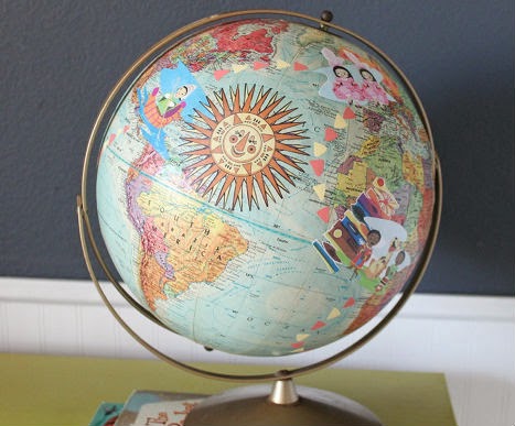 decoupage diy globo terraqueo decoupage diy globo terraqueo