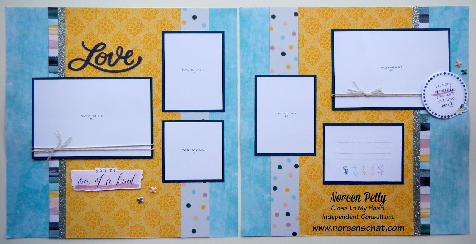 Noreen's Scrap N Chat CTMH Boutique Love Scrapbook Layout