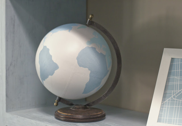 Painted Globe via Jenna Sue Design, featured at Spool and Spoon