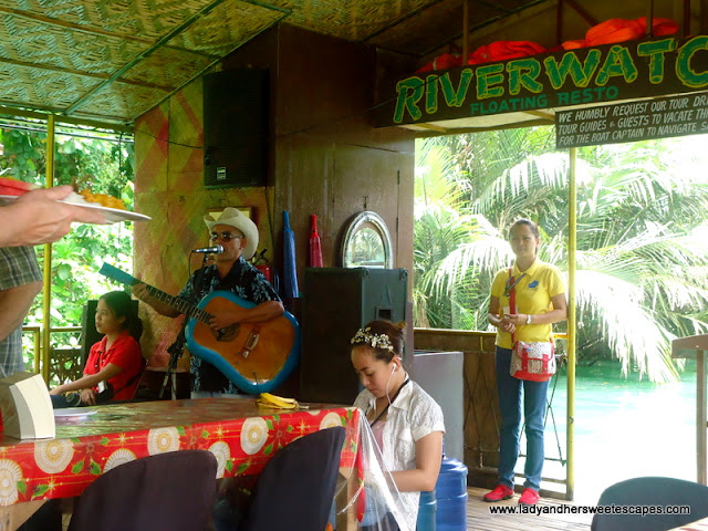 singer during the Loboc River Cuise
