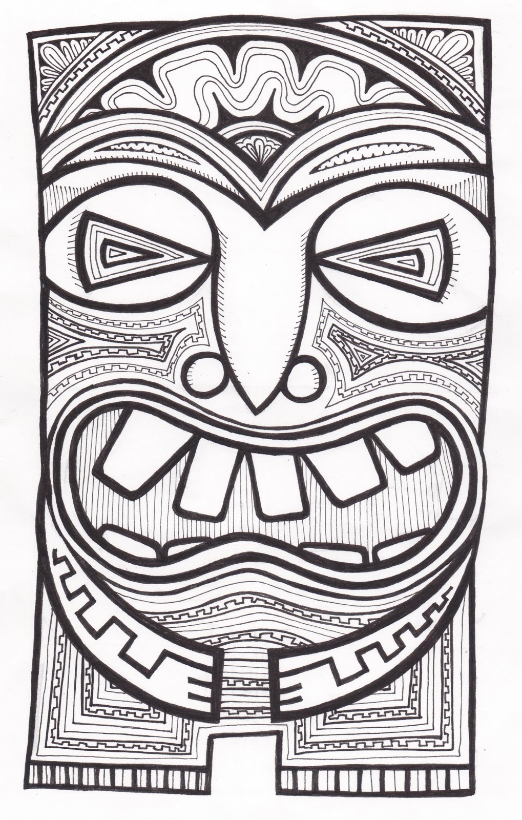 coloring pages tiki - photo #7