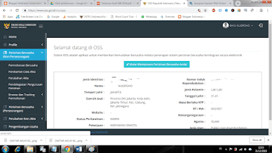 Update Data NIK Melalui Portal OSS Online Jadi Nomor Induk Berusaha (NIB)