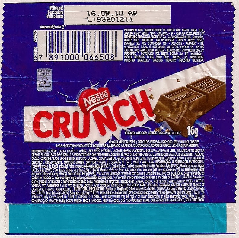 Crunch Wrapper Nestlé Chocolate Wrappers!: Crunch 16g
