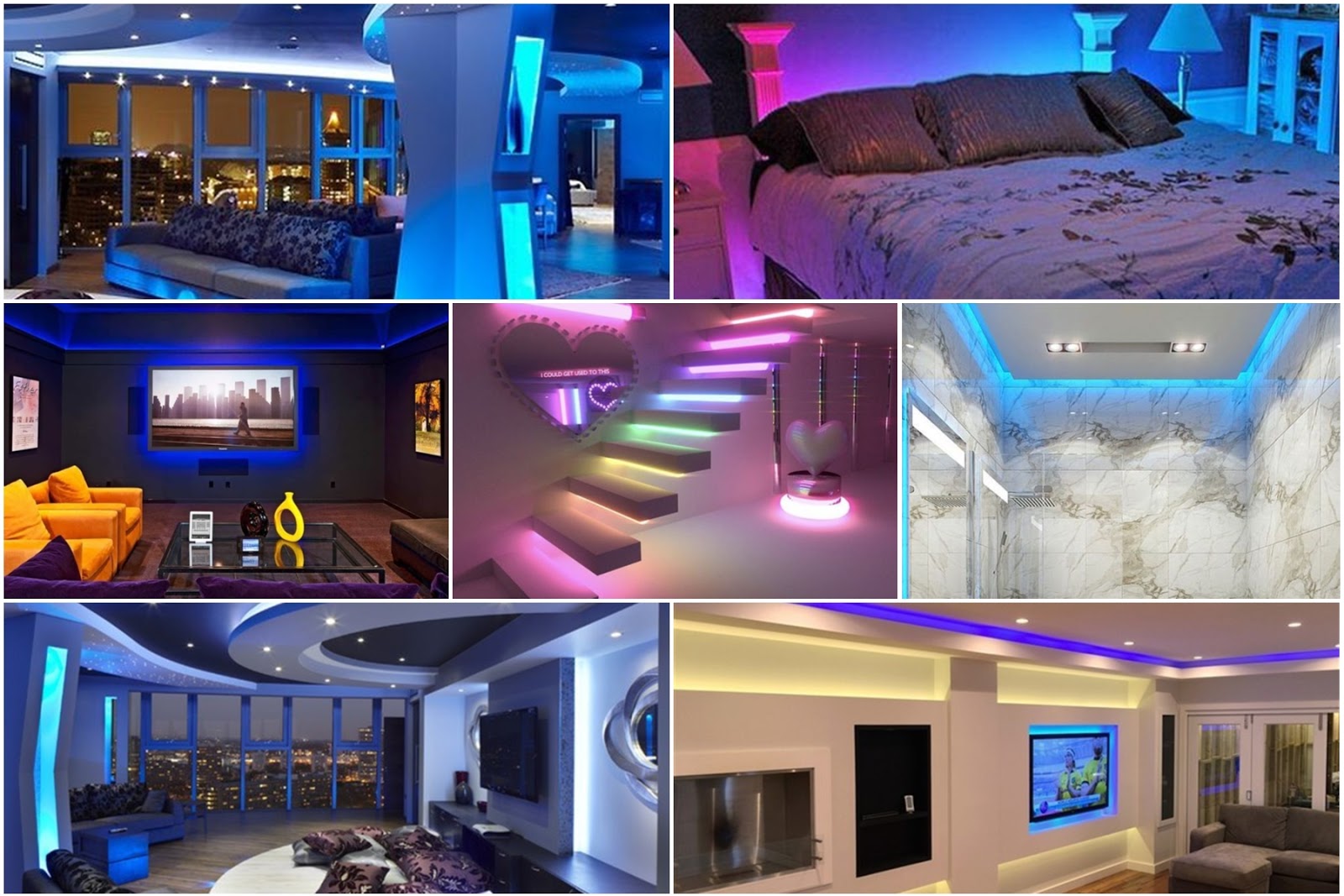 Fabulous Colorful LED Lights Home Decorations Best Interior Design Ideas