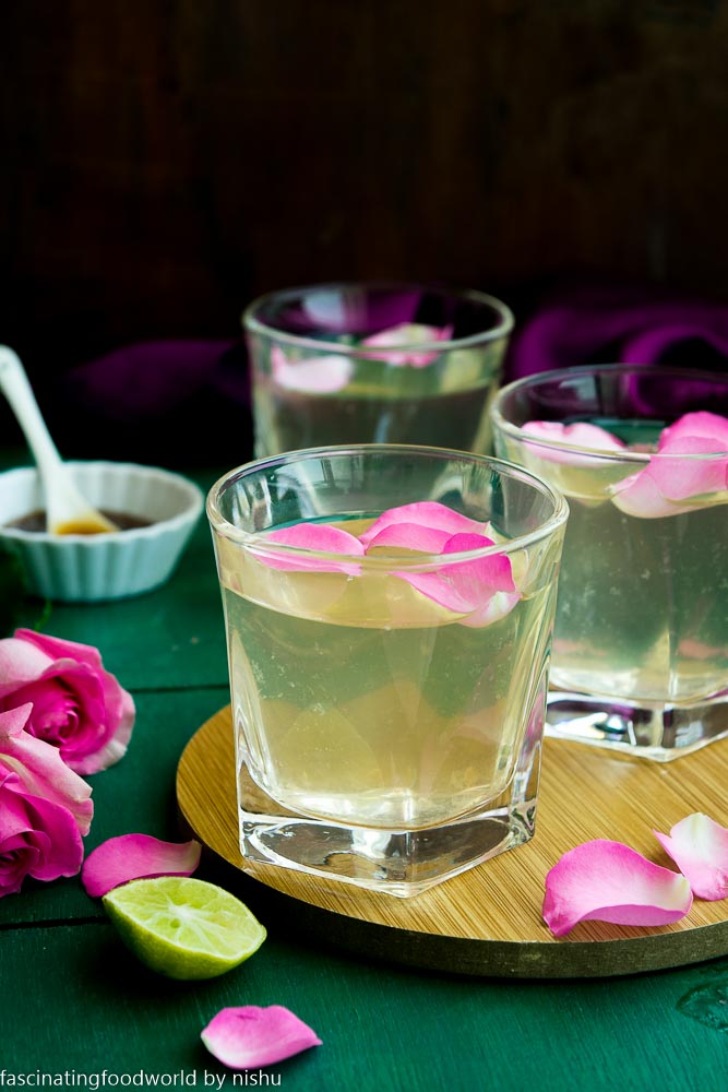 fascinatingfoodworld Rose and coconut water lemonade