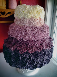 cake ombre purple cakes rose swirls ruffle flowers cookies felt something needed making