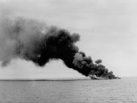 27 February 1941 worldwartwo.filminspector.com Italian raider Ramb I burning