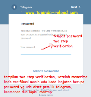 two step verification telegram by admin topindo