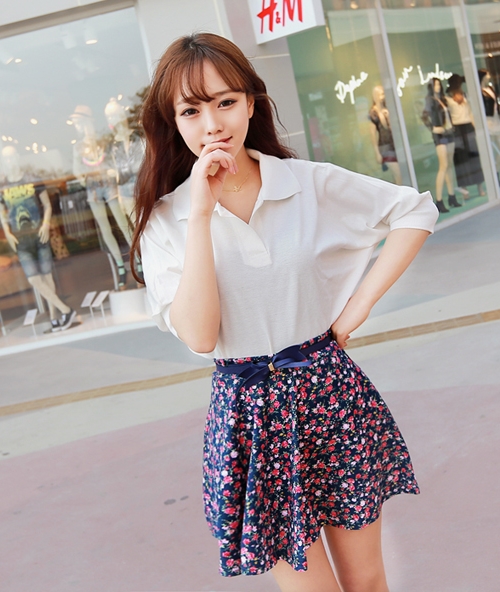 [Yubsshop] Rosy Skater Skirt | KSTYLICK - Latest Korean Fashion | K-Pop ...