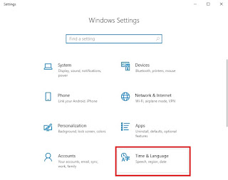 menambah bahasa Arab di Windows 10 Pro