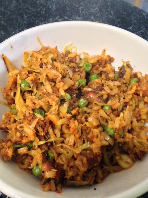 Cabbage Masala Bhath / Cabbage Rice | Smitha Shrisha's Carpe Diem Spicy ...