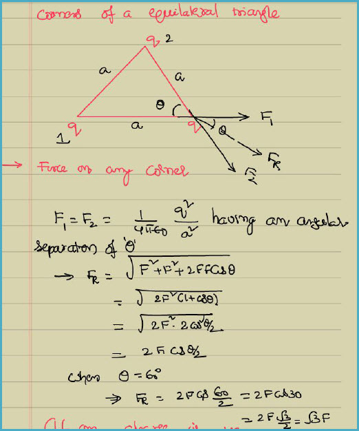 Resultant Force and Coloumb's Law of Electric Force Problems and