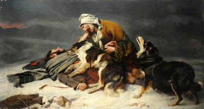 British Art: Richard Ansdell - The Lost Shepherd 1860