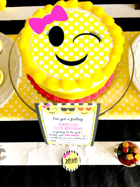 Emoji Themed Birthday Party Cake via Pretty My Party