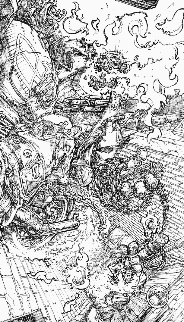 Trent Kaniuga Art Blog: Ghost Rider 1/2 original Pencils