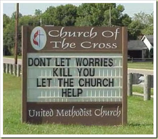 funny church sign let the church help kill you