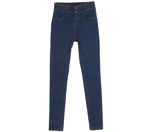 [Stylenanda] Double Buttoned High-Waist Blue Skinny Jeans | KSTYLICK ...