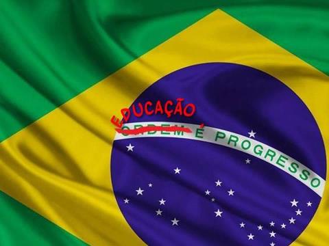 Bandeira do Brasil educação é progresso