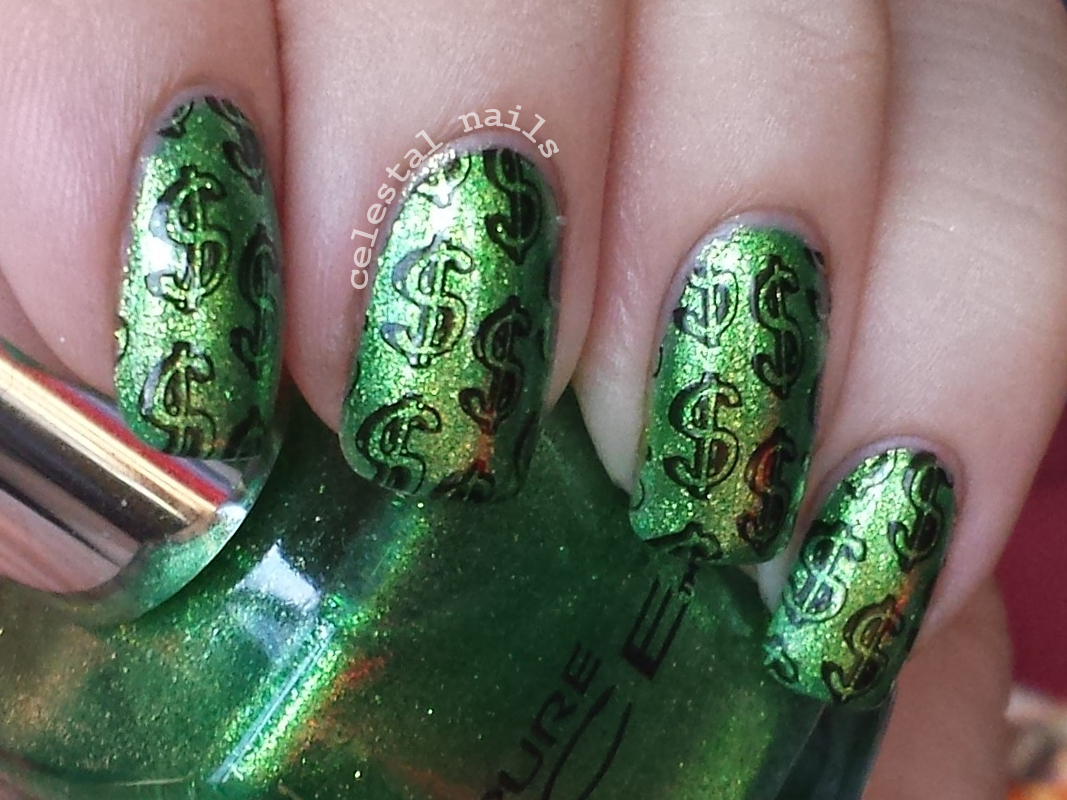 Money, Money, Money Nail Art Celestal Nails
