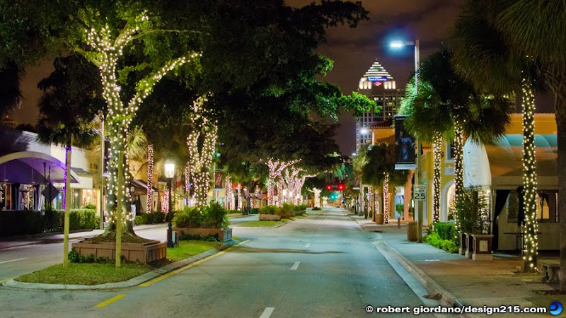 Las Olas Boulevard, Fort Lauderdale, FL at night, Copyright 2012 Robert Giordano