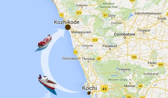 Cochin To Calicut Distance By Road Kochi To Kozhikode (Calicut) Passenger Ship Service Details - Jumbo Travel  & Education Blog