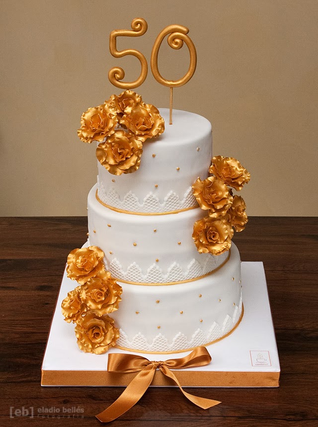 Una tarta para un 50 aniversario de boda