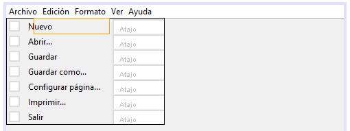 Menú en ajava netbeans