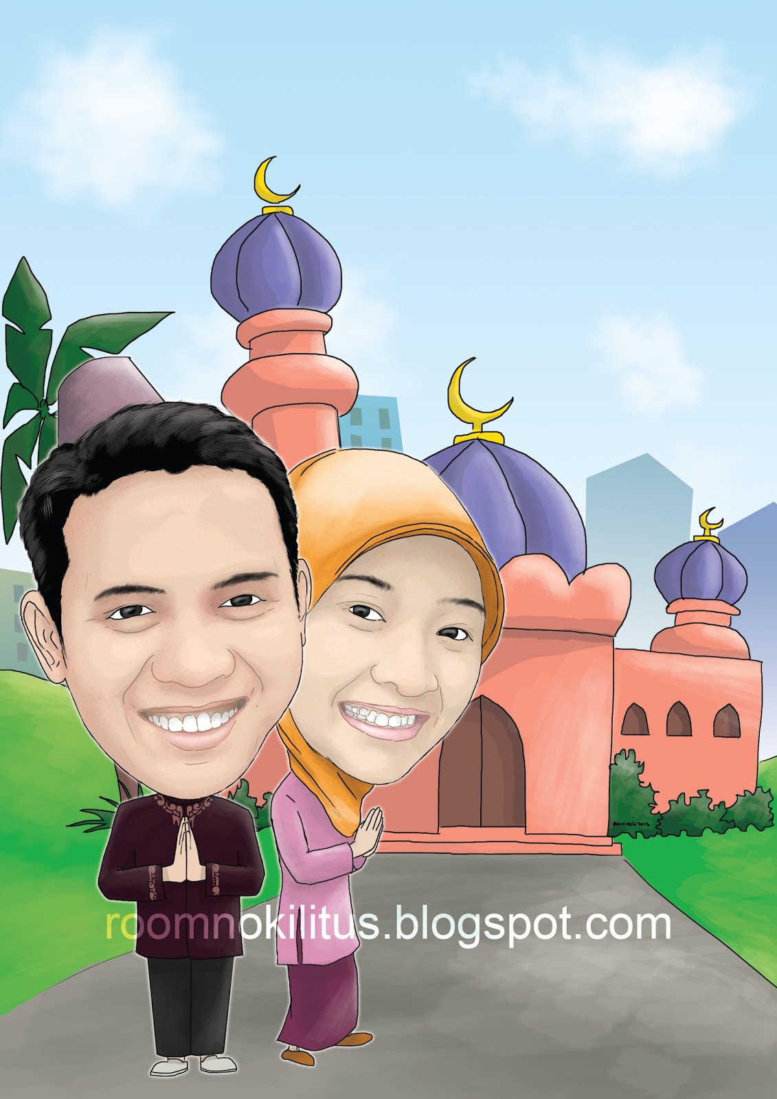 Karikatur Masjid Roomnokilitus Gambar