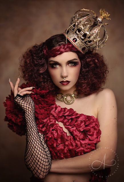Mystic Magic, fashion, couture, high fashion, fashionista, queen of hearts, rose red, roses, red, fantasy, fairytale, crown, gold, rich, royal, alice in wonderland, designer, beauty and the beast, style, avant garde, beauty, dark beauty, editorial,