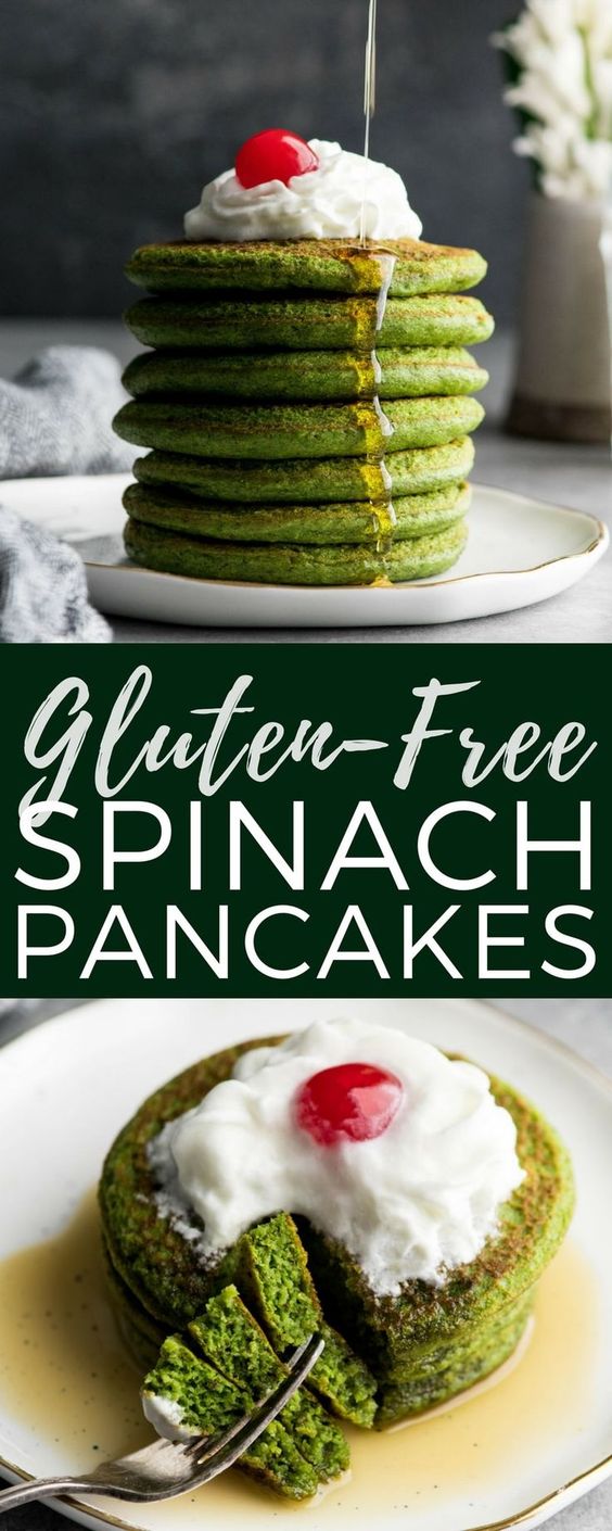 GLUTENFREE SPINACH OATMEAL PANCAKES