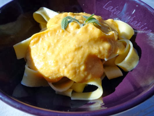 Pasta with creamy pumpkin and Parmesan sauce by Laka kuharica: easy to make and great tasting.
