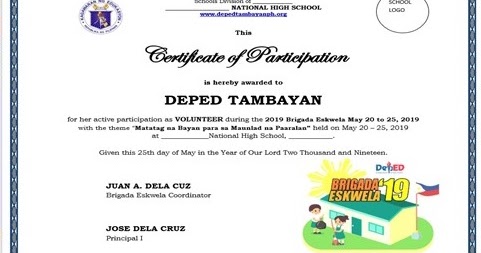 Featured image of post Participation Editable Deped Certificate Of Recognition Template However every individual does put in lots of effort and hard work