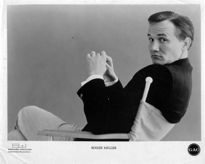 Roger Miller was an American singer, songwriter, musician and actor, best known for his honky-tonk-influenced novelty songs. http://www.jinglejanglejungle.net/2015/01/roger-miller.html